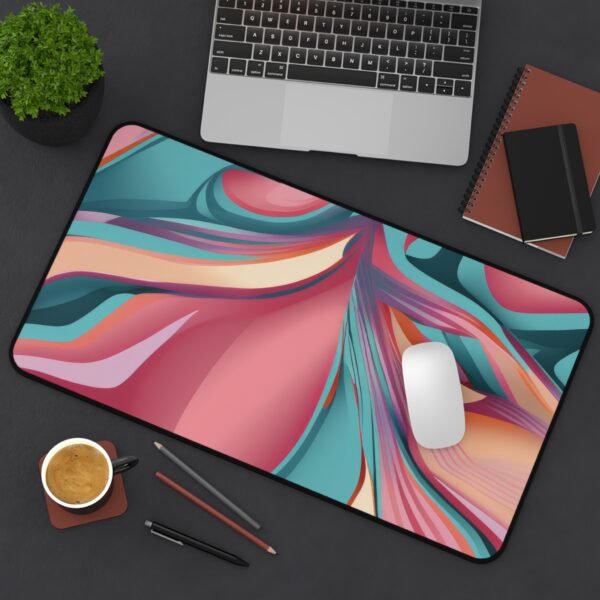 desk mat that ties gear and style together, workspace mat with aesthetic-driven purpose, mouse pad for highly visual setups,