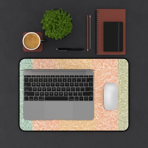 mouse pad with subtle workspace polish, desk mat that enhances clean aesthetic layouts, workspace mat with visual workflow intention