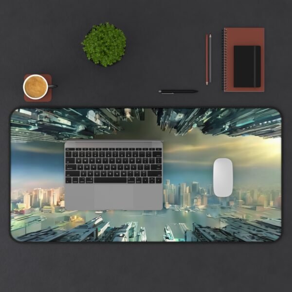 desk mat that reinforces brand tone consistency, workspace mat with seamless layout design,