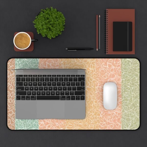 mouse pad that blends into lifestyle setups, desk mat that works with all visual aesthetics, workspace mat with smooth creative scaling, mouse pad with friction-minimized top layer