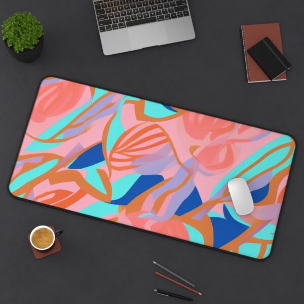 desk mat with low visual interference, workspace mat for aesthetic energy flow