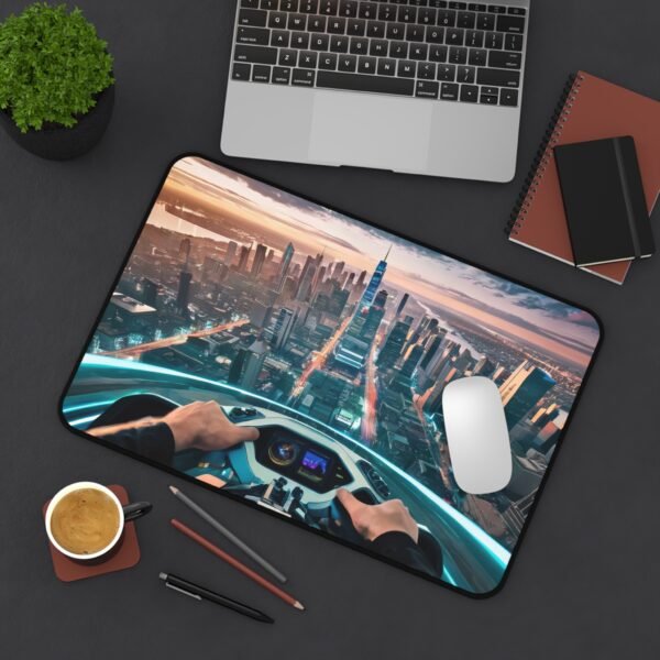 mouse pad with layout-framing geometry, desk mat with post-ready photo tone control, workspace mat that simplifies daily tool access