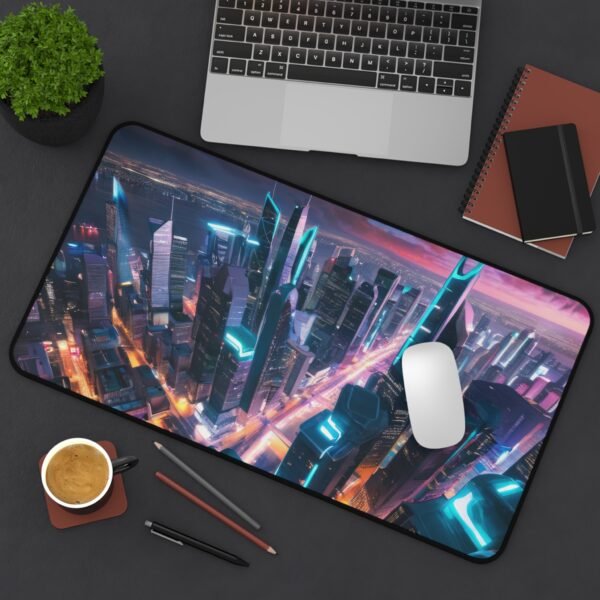 desk mat that fits your full work flow, workspace mat with muted brightness, mouse pad for lighting kit compatibility