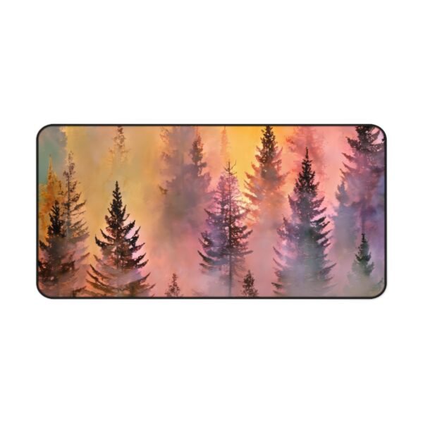 mouse pad that works in both portrait and landscape photos, desk mat for studio lighting setups, workspace mat with well-spaced content zones