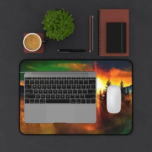 workspace mat for quiet productivity rituals, mouse pad with leaf-shadow gradients, desk mat that supports calm desk breathing space, workspace mat for mellow tone work zones, mouse pad for minimalist boho-inspired offices, desk mat for neutral Scandinavian natural looks, workspace mat with natural pigment-inspired palettes
