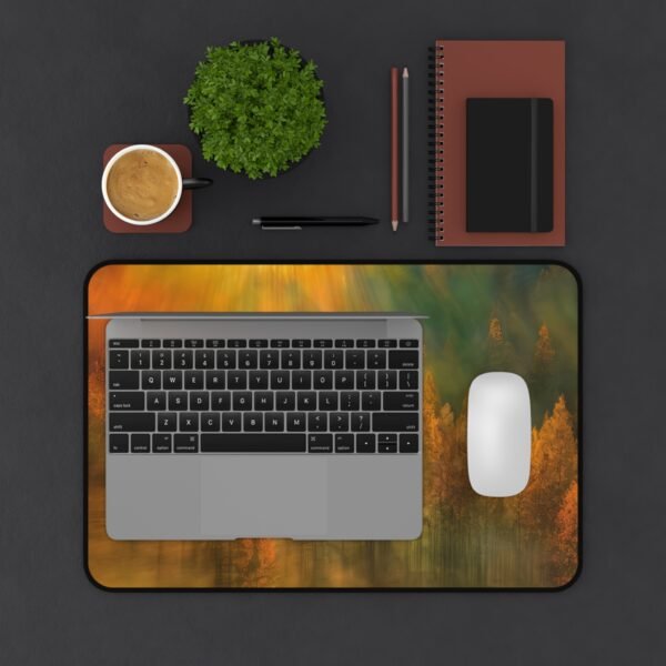 fabric mat, modern desk accessory, durable desk mat, anti-slip pad, clean workspace, productivity mat