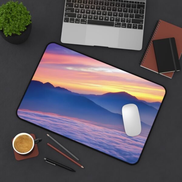 desk mat for students with wood texture, desk mat with anti-slip base in beige