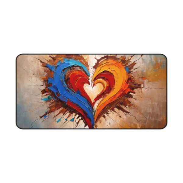 mouse pad for steady, tender moments of focus, desk mat for lovers of process and presence, workspace mat with notes of intimacy in its layout