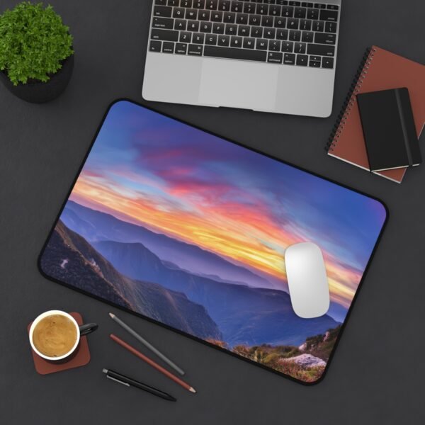 desk mat with waterproof surface in black, desk mat with waterproof surface in cool neutrals, desk mat with waterproof surface with marble pattern
