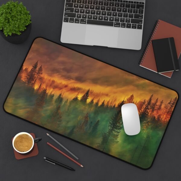 mouse pad that supports an earthy creative routine, desk mat for a peaceful, nature-tuned mindset, workspace mat with riverbank neutrals