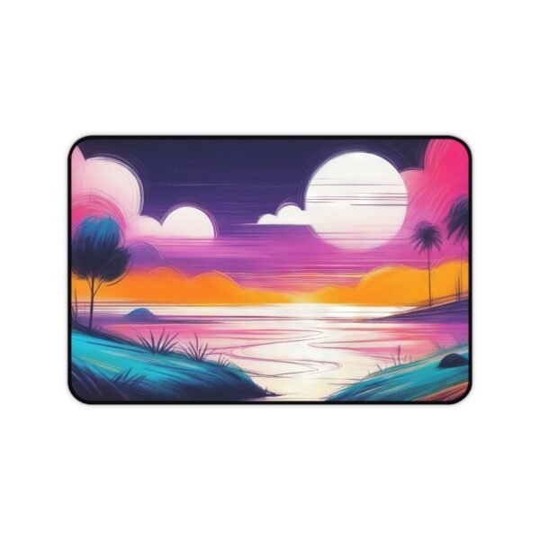 mouse pad with muted forest-floor tones, desk mat for understated creative clarity