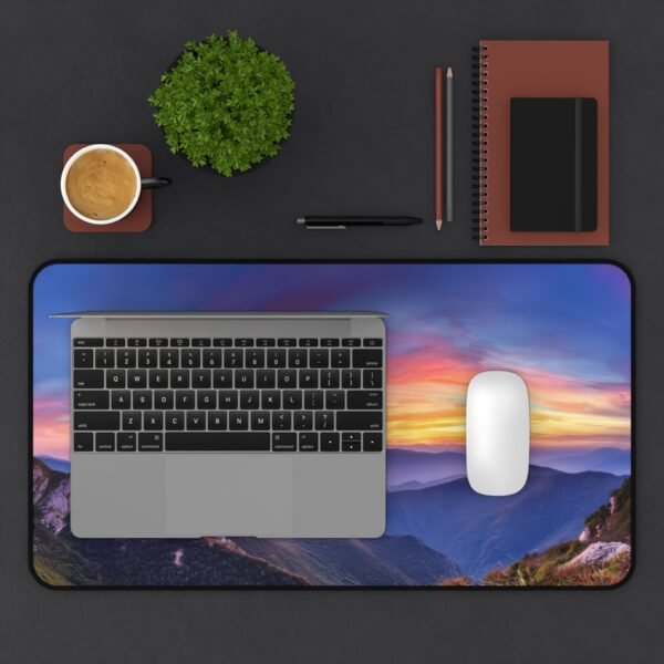 desk mat for productivity-focused workstations, desk pad with waterproof coating in navy