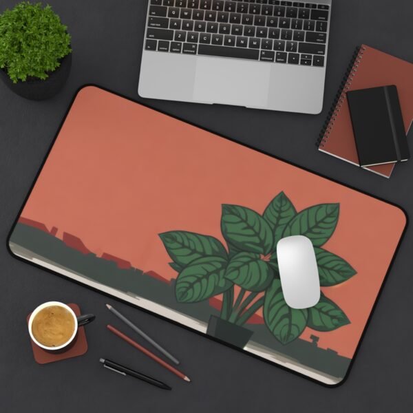 mouse pad that fits under monitor stands, desk mat that highlights tech gear