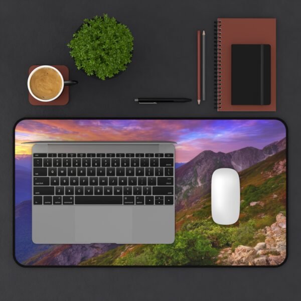 mouse pad that enhances desk lighting, workspace mat for matching Apple gear