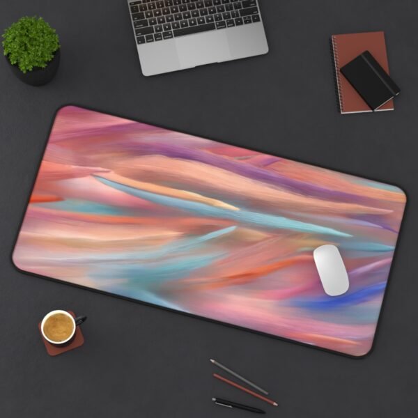 aesthetic reels desk mat, TikTok-worthy workspace pad, desk mat for unboxings