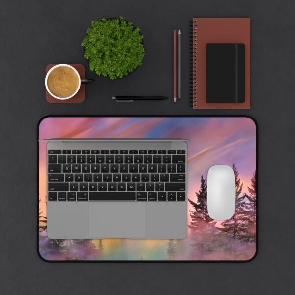 Whether it’s soft mountains, textured rock layers, abstract tree lines, or earthy tones, each mat in this series helps you stay connected to the world beyond your screen. It’s a subtle way to bring nature into your space, especially when your day-to-day keeps you indoors.