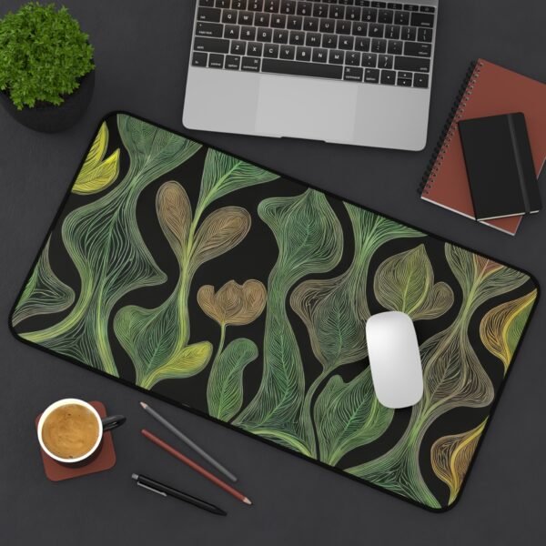 desk mat with built-in calm factor, workspace mat that enhances intention, mouse pad for digital organization