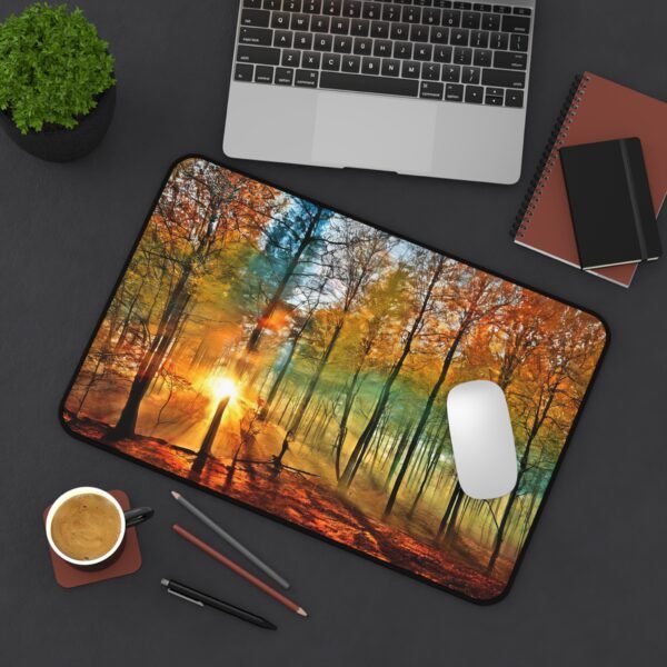 desk mat with soft topsoil undertones, workspace mat with earth-aligned structure, mouse pad that matches natural calm energy