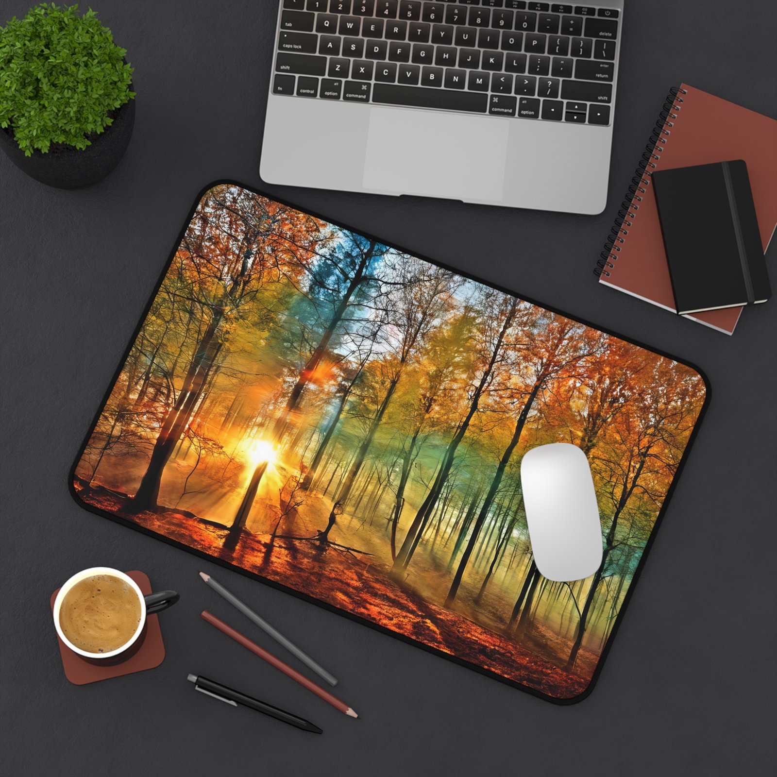 desk mat with soft topsoil undertones, workspace mat with earth-aligned structure, mouse pad that matches natural calm energy