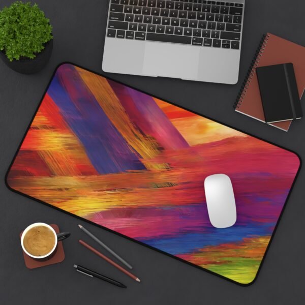 river pattern surface mat, sky blue workspace pad, desert tone desk mat, terrain map surface, satellite image pad