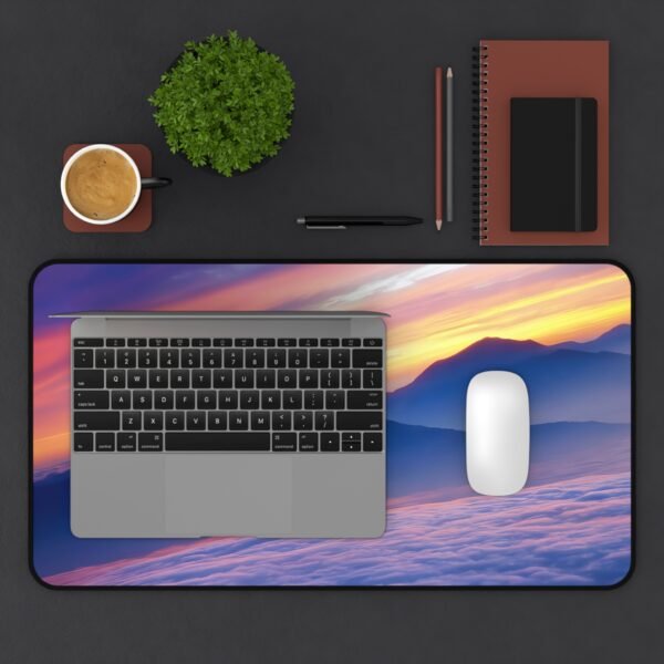 desk mat with easy cleaning in gray, desk mat with easy cleaning with geometric design, desk mat with premium feel in beige