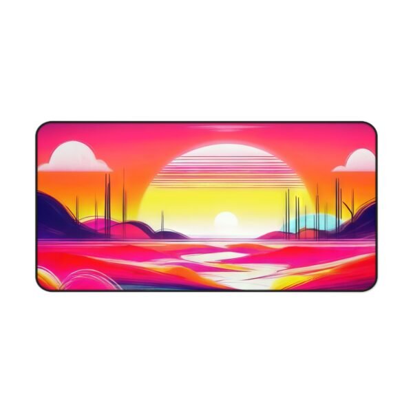 mouse pad with marsh grass harmony, desk mat with dry riverbed texture inspiration,