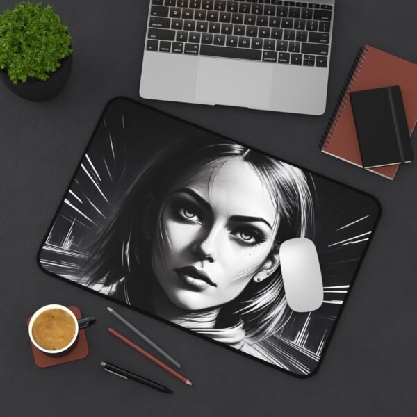design for advanced neural mapping work, workspace mat featuring magnetic circuit patterns for sci-fi inspired studios, workspace mat with high-frequency surface response for advanced creative setups, desk