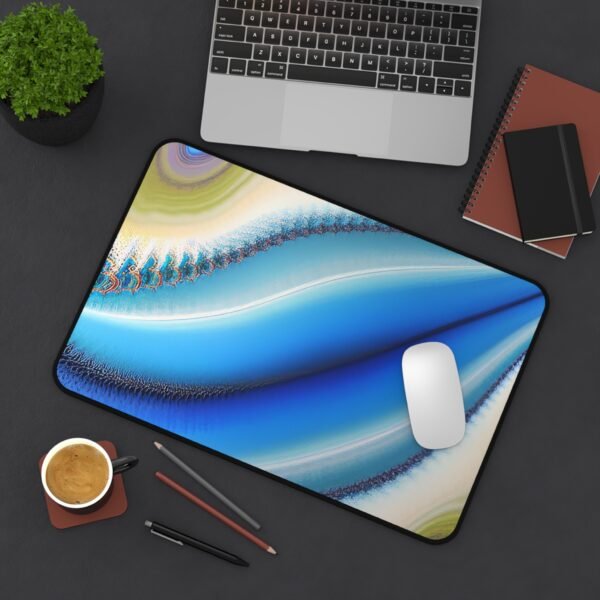 desk mat with soft optical edge, workspace mat that supports calm productivity, mouse pad for premium creator spaces