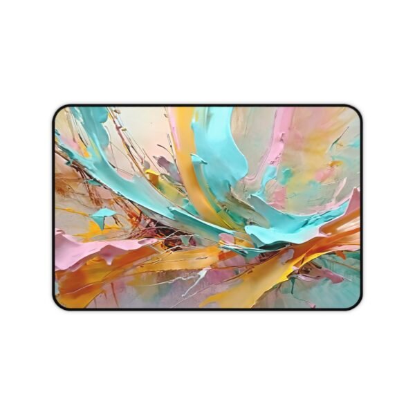 starry night surface pad, cosmic theme accessory, gradient color desk pad, blur tone workspace mat, layered pattern surface