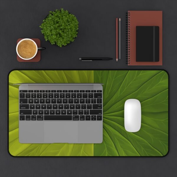 desk mat that supports tactile tools, workspace mat for laptop-and-notebook combos,