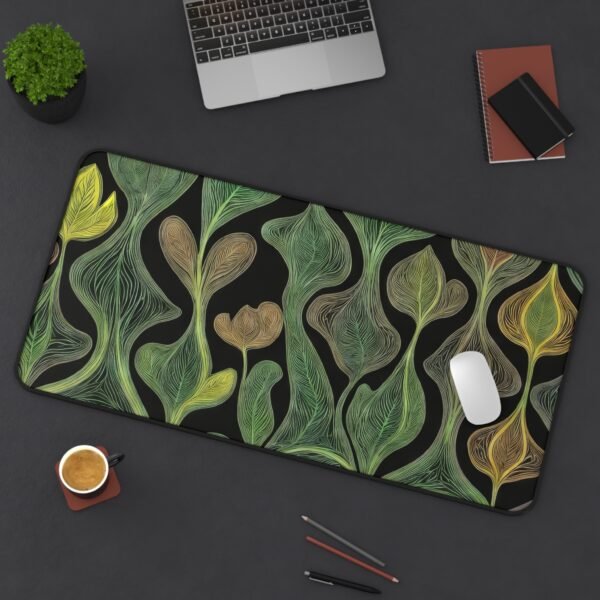 desk mat with modern neutral color palette, mouse pad for creative planners, workspace mat with subtle graphic elements