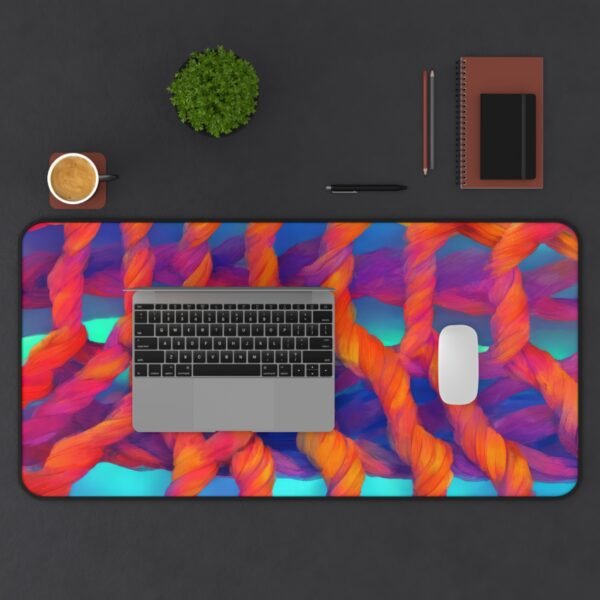 jungle theme workspace, rainforest leaves desk pad, tropical bird pattern surface, toucan aesthetic mat