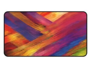 sunset color desk mat, sunrise tone workspace pad, overcast sky surface pad, thunderstorm desk mat, rainy day workspace aesthetic