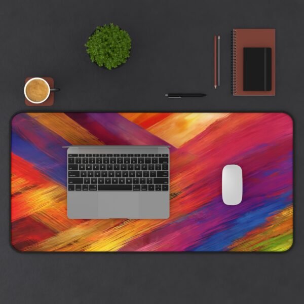 faux leather desk mat, vegan leather surface, suede finish pad, felt desk surface, wool blend mat, cork desk pad