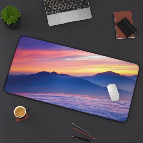 desk mat for planners with marble pattern, desk mat for planners with wood texture, desk mat for sleek setups in gray