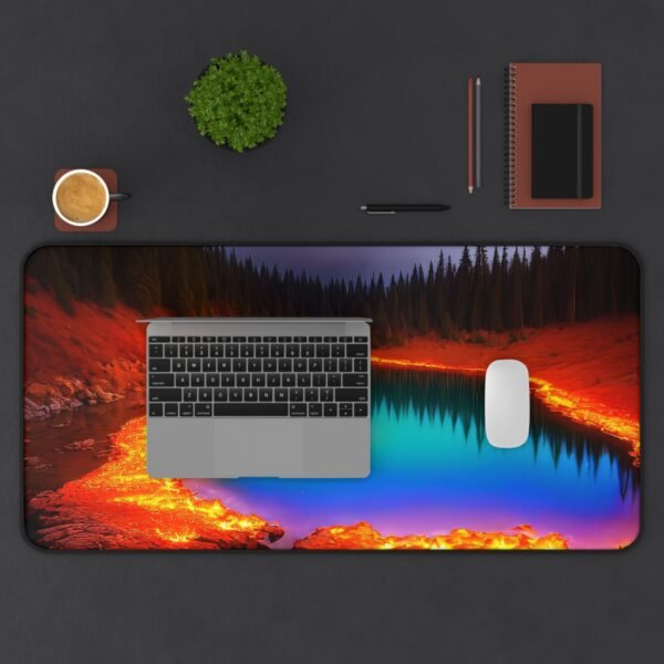 desk mat that keeps tools visually aligned, workspace mat with polished matte finish, mouse pad with texture for desk ambiance