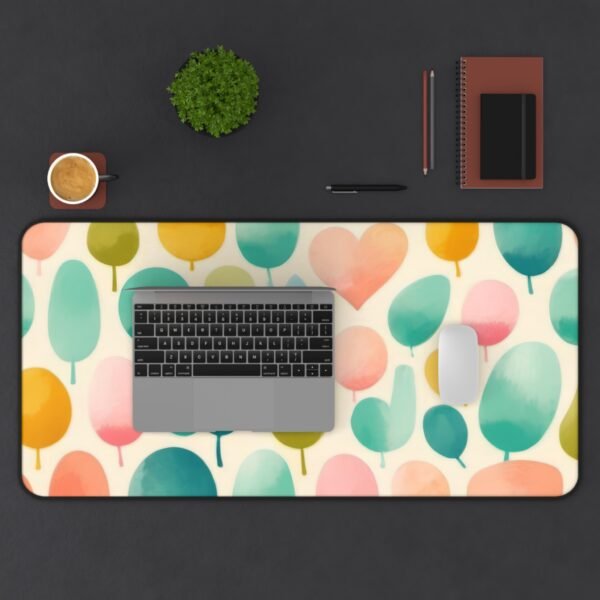 desk mat in corner office space, desk mat in shared coworking hub, desk mat for open-concept layouts