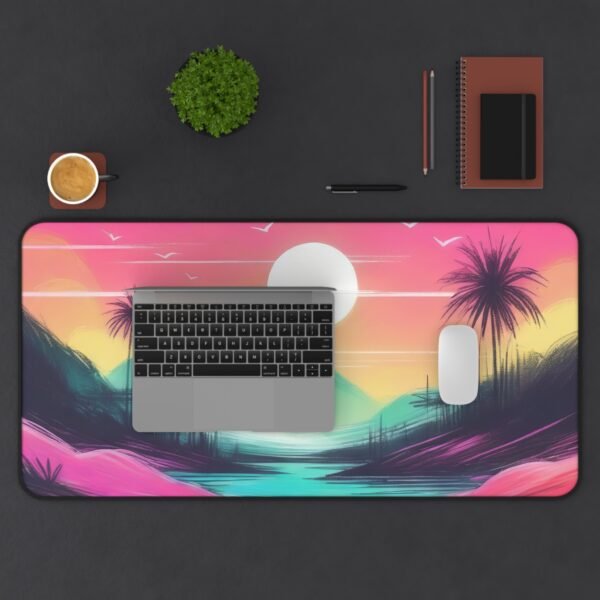 desk mat inspired by neutral wildland tones, workspace mat with open-air simplicity, mouse pad with clay-soft fade, desk mat for nature-toned minimalist desks,