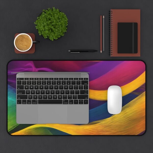 reference materials surface, data entry desk mat, typing surface pad, accuracy-focused workspace, spreadsheet entry desk mat