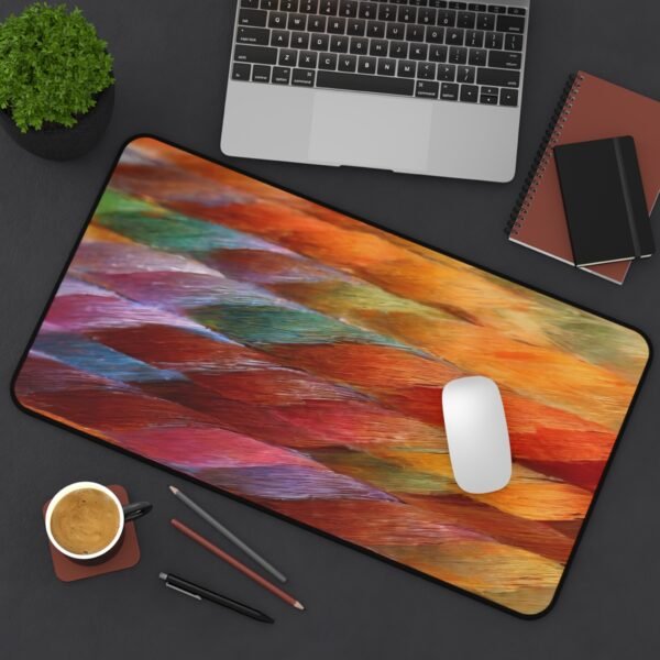 pop-up shop desk mat, artisan market surface, handmade goods workspace, branding station desk pad