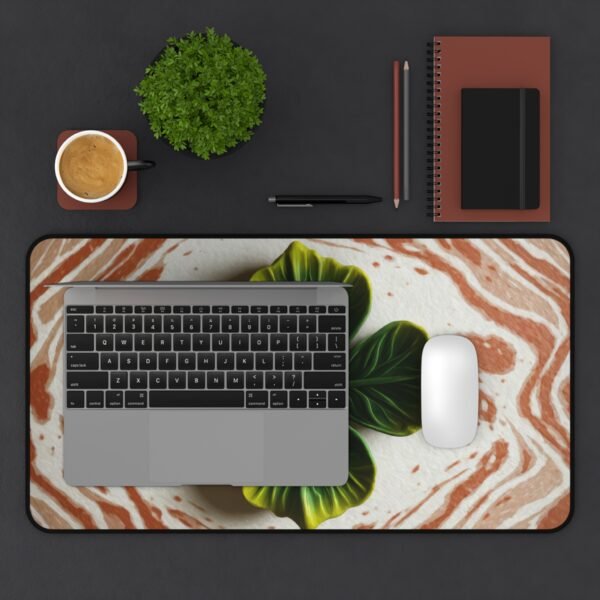desk mat that makes you want to organize, workspace mat with structure and softness, mouse pad for journaling over coffee