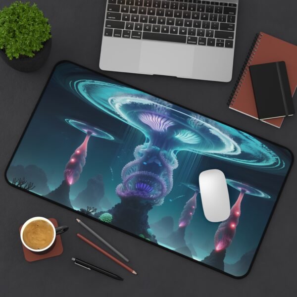 rollable desk mat for easy travel, fold-flat workspace mat, lightweight mouse pad for portable setups