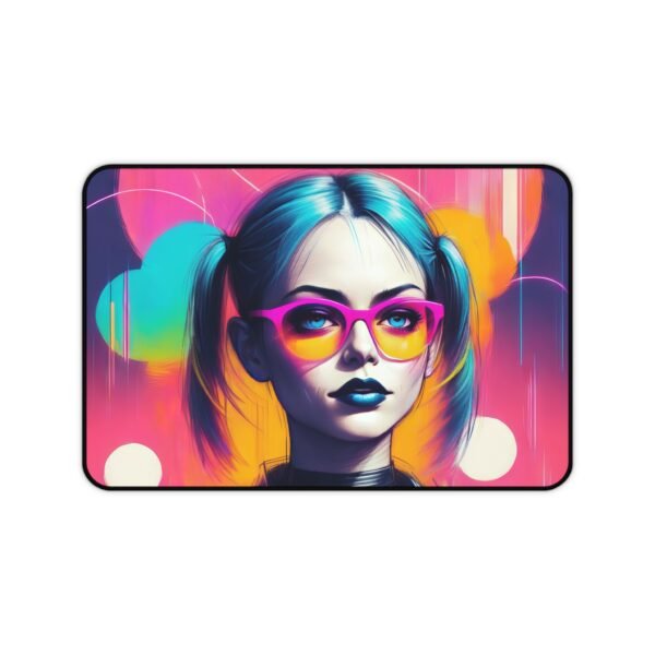 mouse pad with plum blossom texture fade, desk mat with soft calligraphic layering, workspace mat for nature-meets-modern harmony,