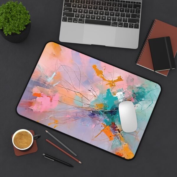 clutter-resistant surface, time management workspace pad, routine builder desk mat, work zone surface