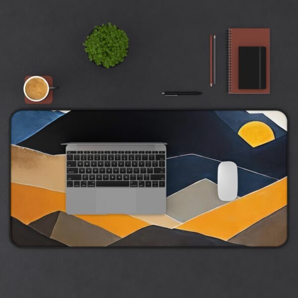 desk mat with natural edge flow, workspace mat with calming contrast, mouse pad that brings visual rest, desk mat with a tone-on-tone vibe