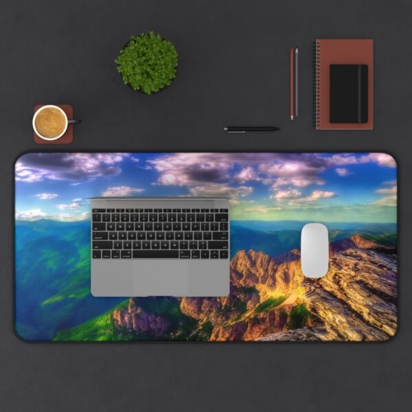 desk mat for dual-monitor setups in sage green, desk mat for dual-monitor setups in white