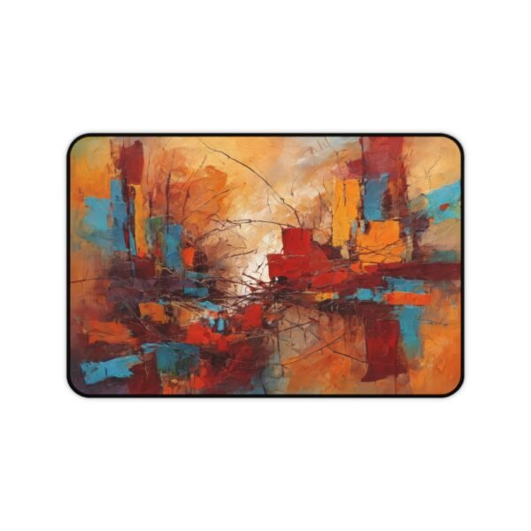 workspace mat with bleeding shape layers, mouse pad with subtle disruption gradients, desk mat with cognitive pattern fragmentation, workspace mat with visual static fielding, mouse pad inspired by abstract analog compression, desk mat with nonlinear energy mapping