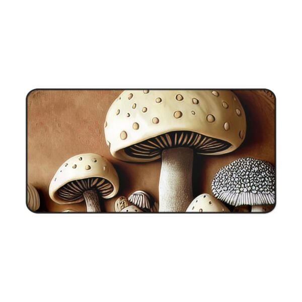 desk mat for soft focus and solid goals, workspace mat for process-driven creatives, mouse pad that’s all signal, no noise, fungi decor, fungas art, mushroom art