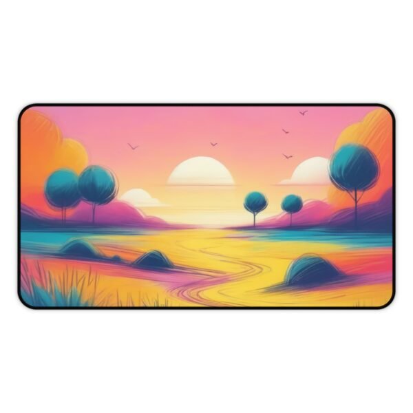 mouse pad with washed clay minimalism, desk mat with soft shadow surface calm,