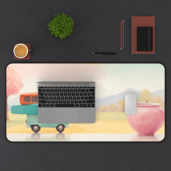 desk mat for creating content daily, desk mat for work/life balance, desk mat for new habits, camper mat
